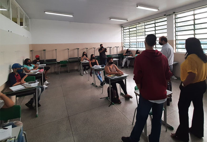 Passagem em sala junto ao Secretário de Educação