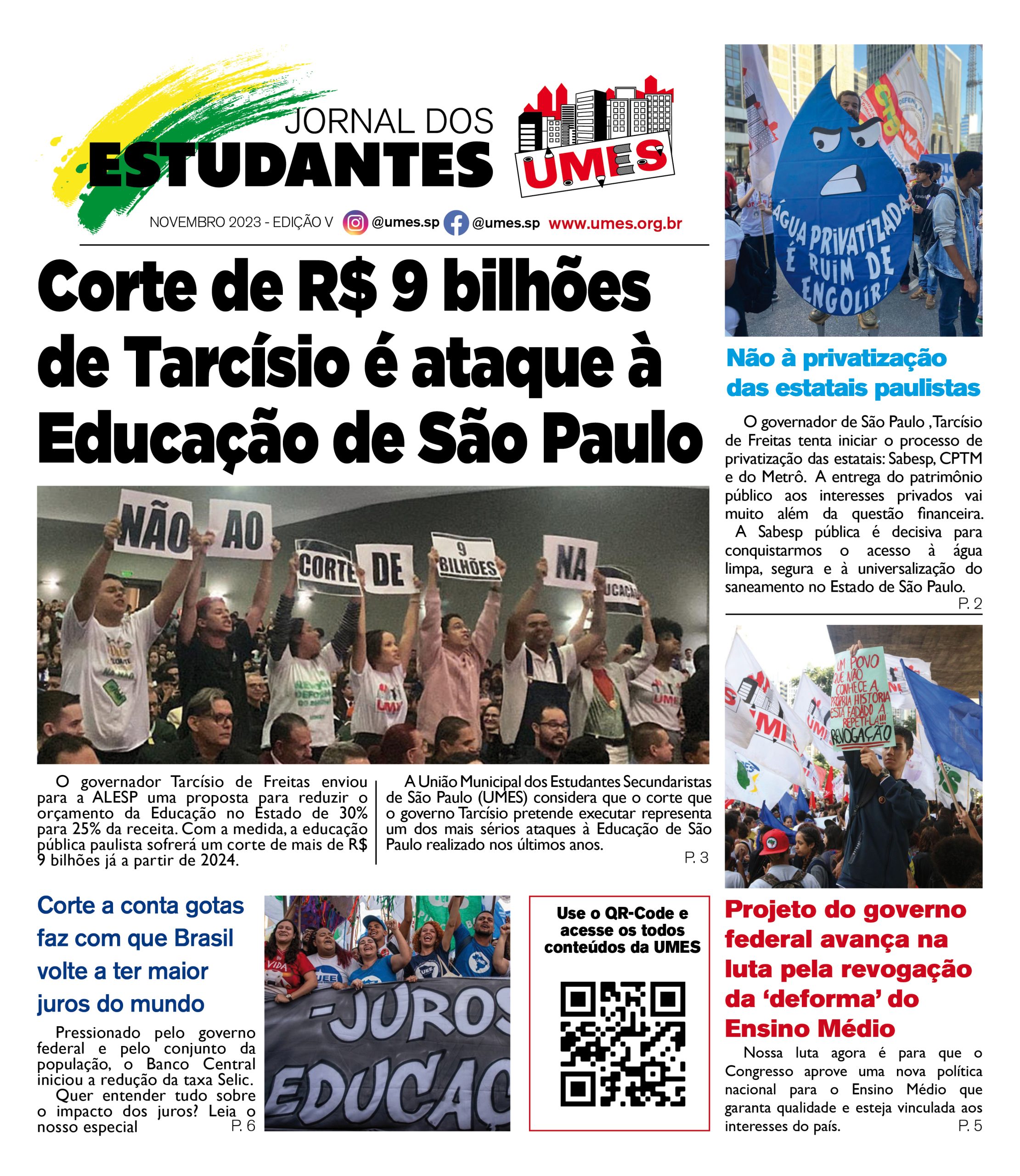 Jornal Estudantes NOVEMBRO 2023 capa